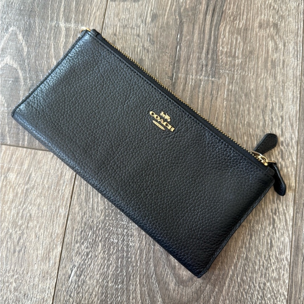 Coach Black Leather Clutch
